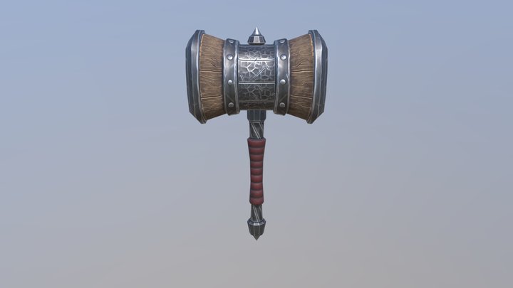 3D Stylazed Hammer 3D Model