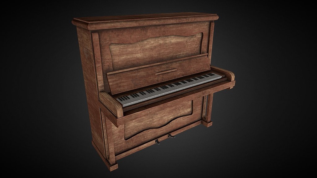 Old Piano - 3D model by Milacetious [1514b9d] - Sketchfab