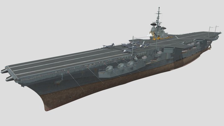 German Super Aircraft Carrier - Oswald Boelcke 3D Model