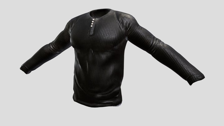 Men's Ribbed Longsleeve 3D Model