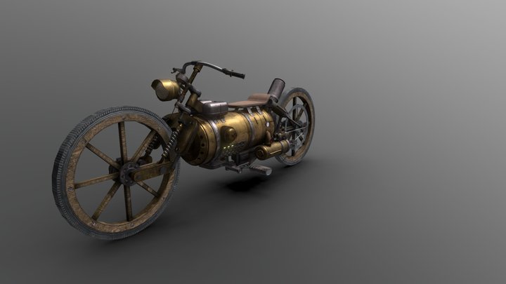 steampunk bike 3D Model