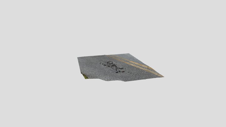 Cracked Road 3D Model