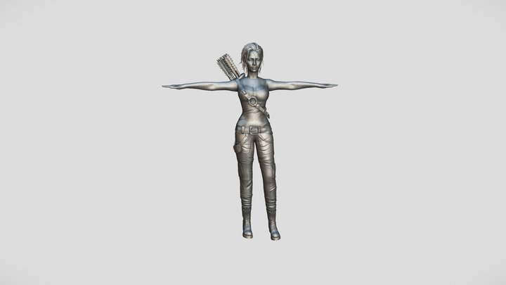 Girl Character 3D Model