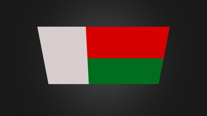 Malagasy flag 3D Model