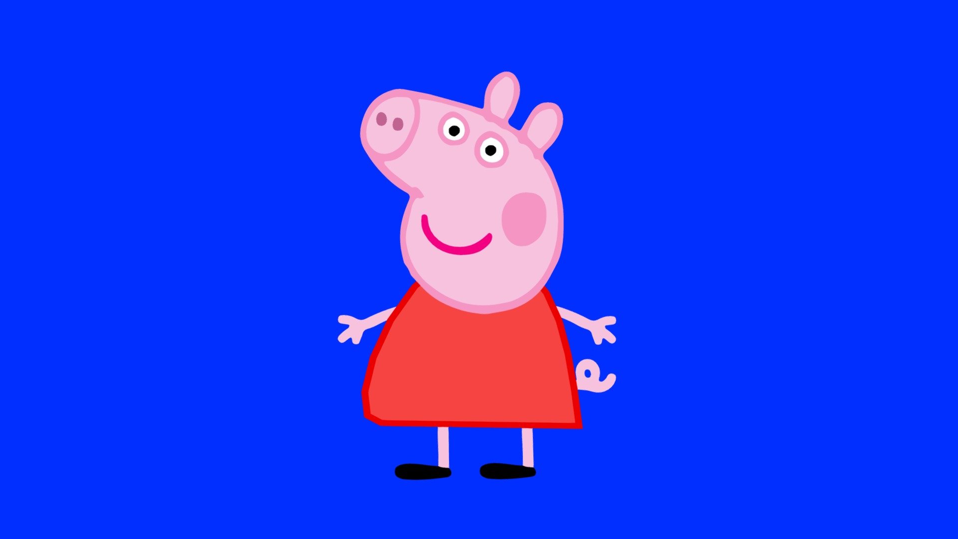 Peppa Pig (2Dx3D) Download Free 3D model by