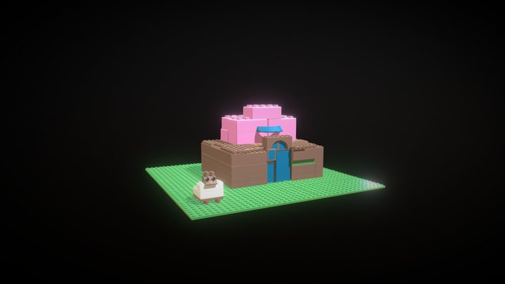 Lincoln The House And Gerald The Sheep 3D Model