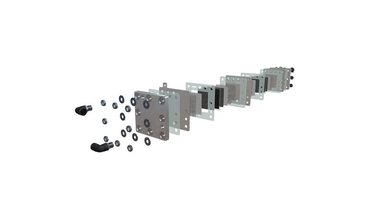 PEM Cell Stack 3D Model