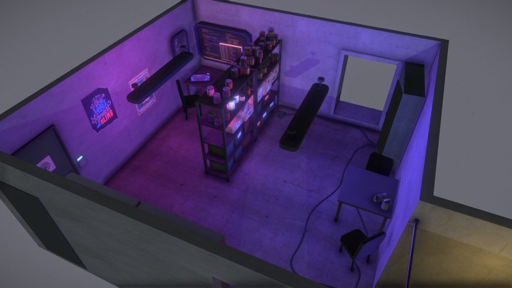 cyberpunk bunker 3D Model