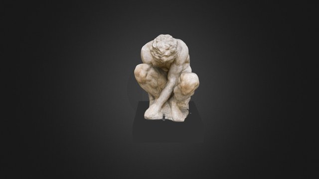 Crouching Boy 3D Model