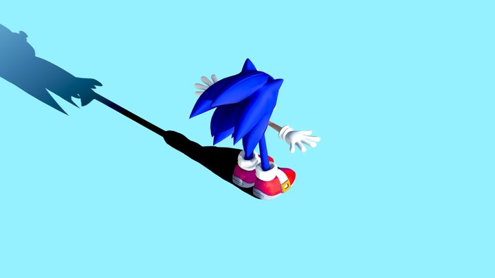 Xbox 360 - Sonic Unleashed - Sonic The Hedgehog 3D Model