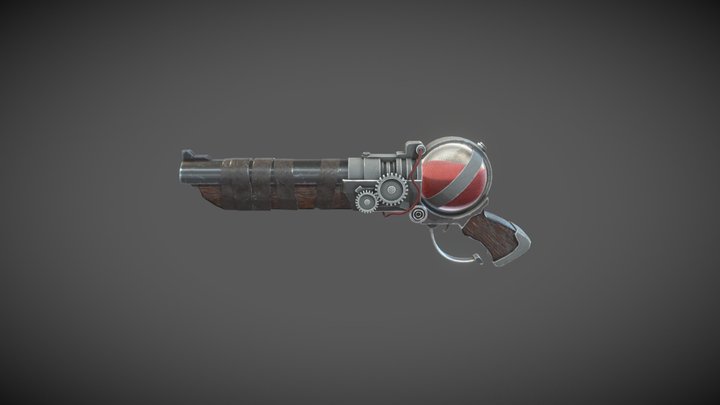 FlaskLock Pistol 3D Model