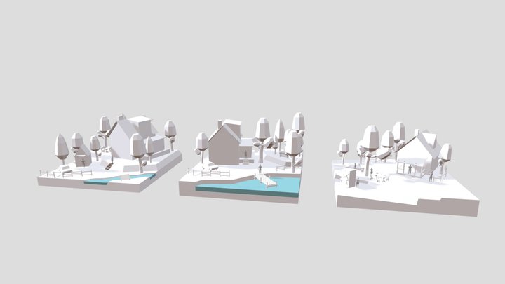 Grandma's House - Blockout 3D Model