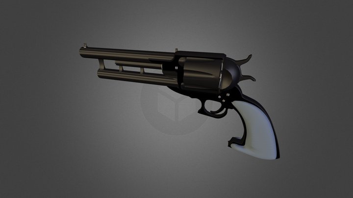 Revolver Custom Double Barrel 3D Model