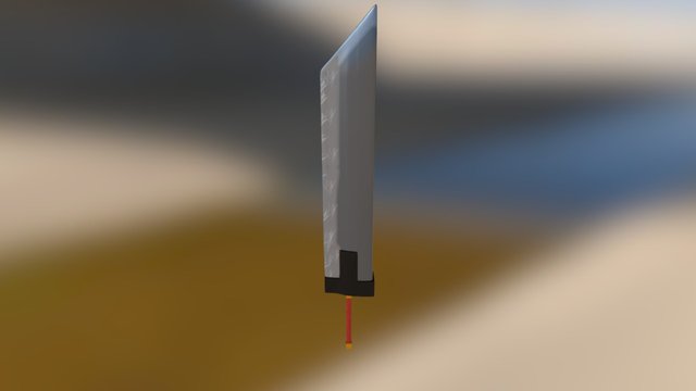 Cloud's Damaged  Buster Sword 3D Model