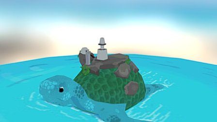 Turtle & the Temple 3D Model