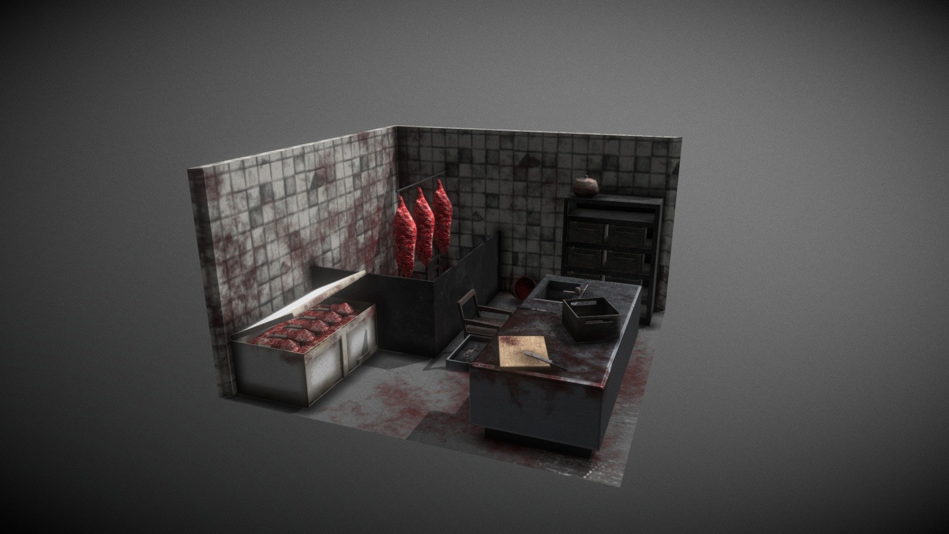 Final 3d low poly scene