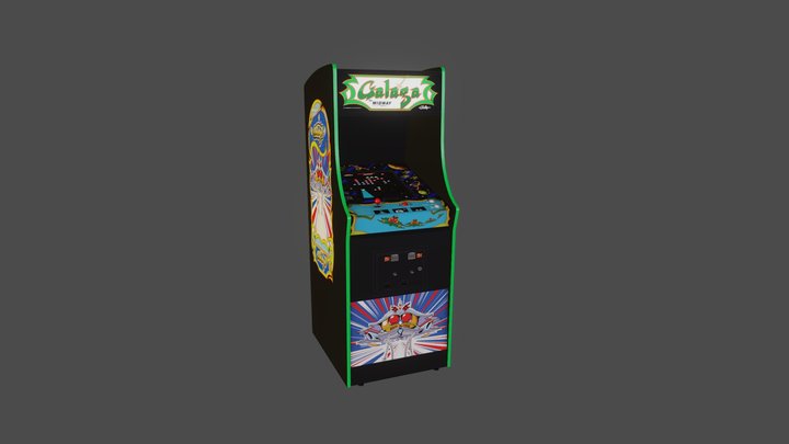 Classic Arcade Cabinet 3D Model