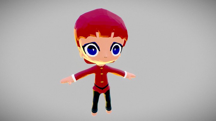 Ranma Saotome Chibi 3D Model