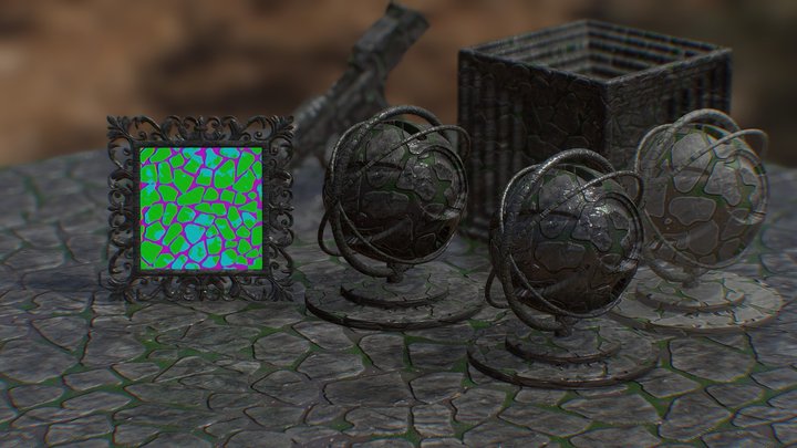 Grassy blocks RGB channel Material and Stylied