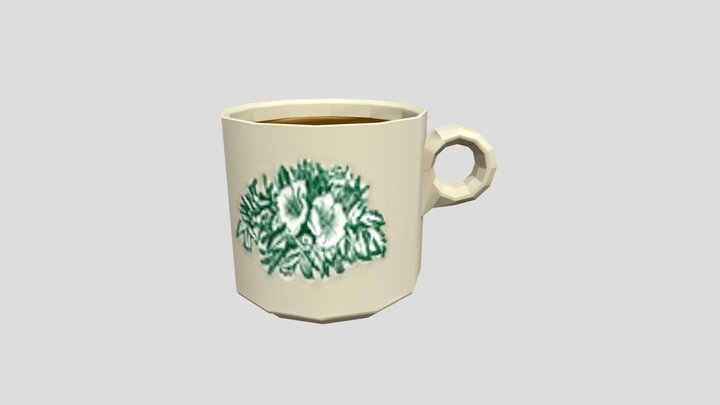 Low Poly Kopi Cup 3D Model