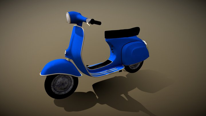 Animated Scooter 3D Model