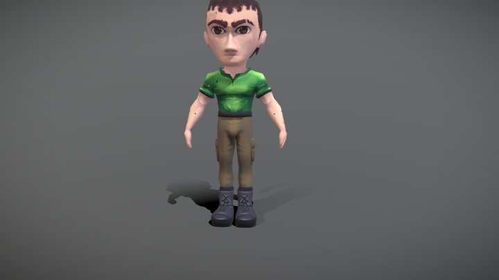 Character low poly 3D Model