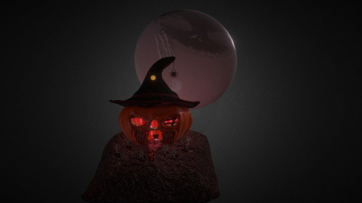 Pumpkin Haunted House 3D Model