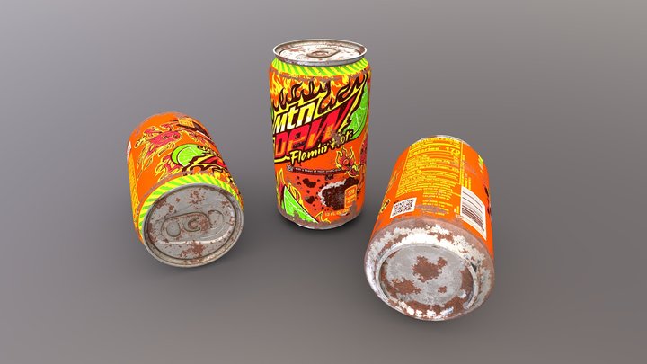 Rusted Soda Cans 3D Model