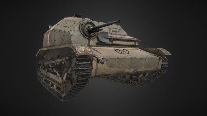 TKS/TK-3 Tankette 3D Model