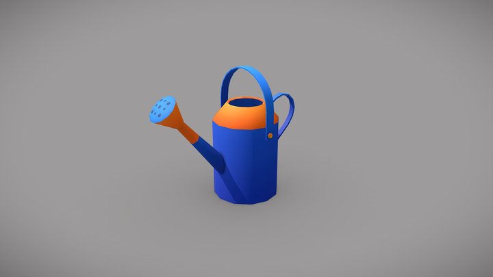 Free Low Poly Watering Can