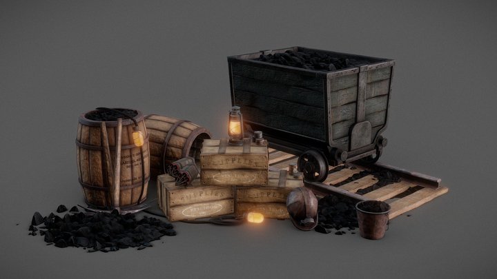 Old Mine Assets 3D Model