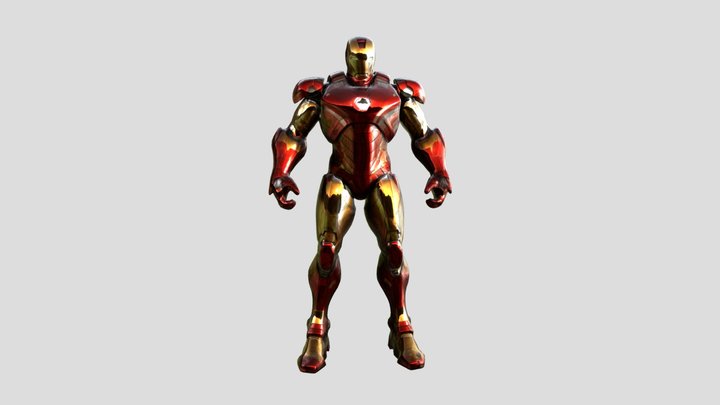 Iron_Man_armadura_Roja_y_Oro_3DPromax 3D Model