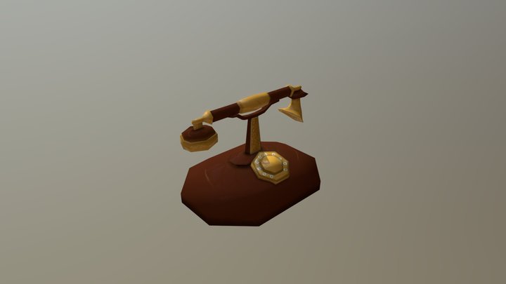 Téléphone vintage 3D Model
