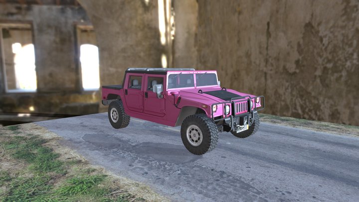 hummer h1 pink 3D Model