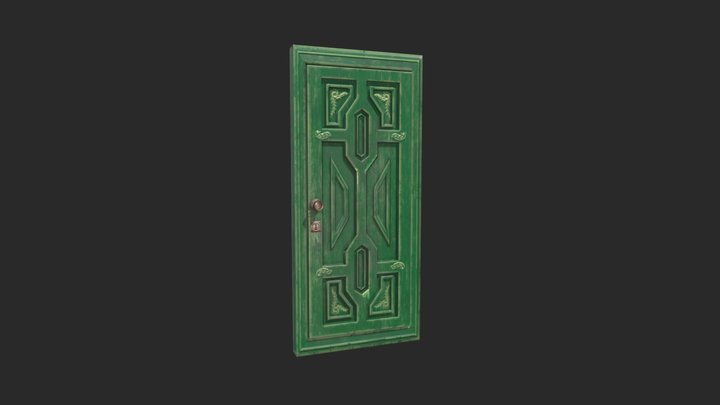 Old wooden door 3D Model