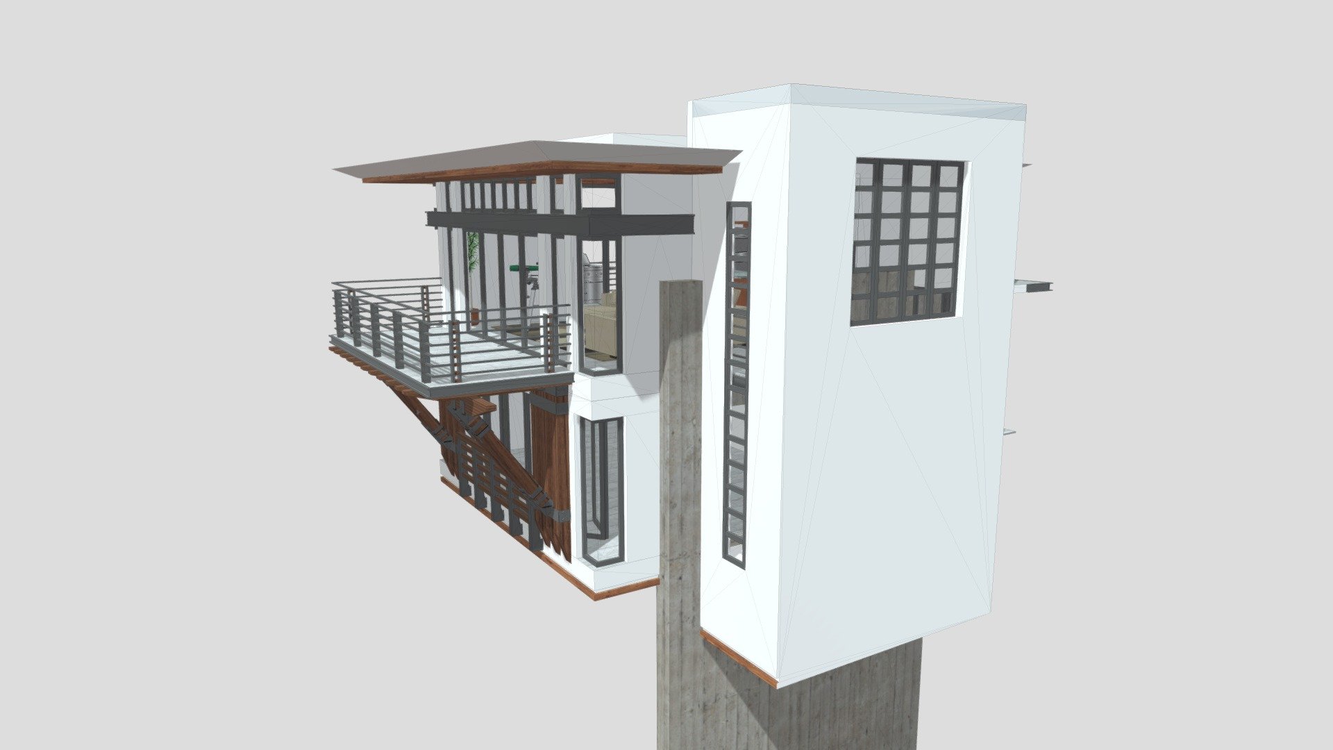 Terrace on braces