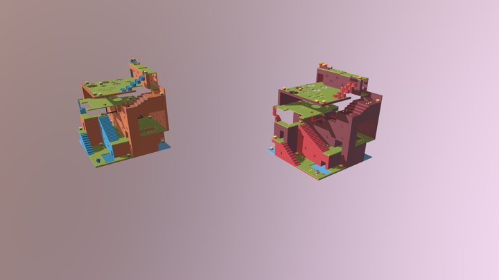 Stairs World 3D Model