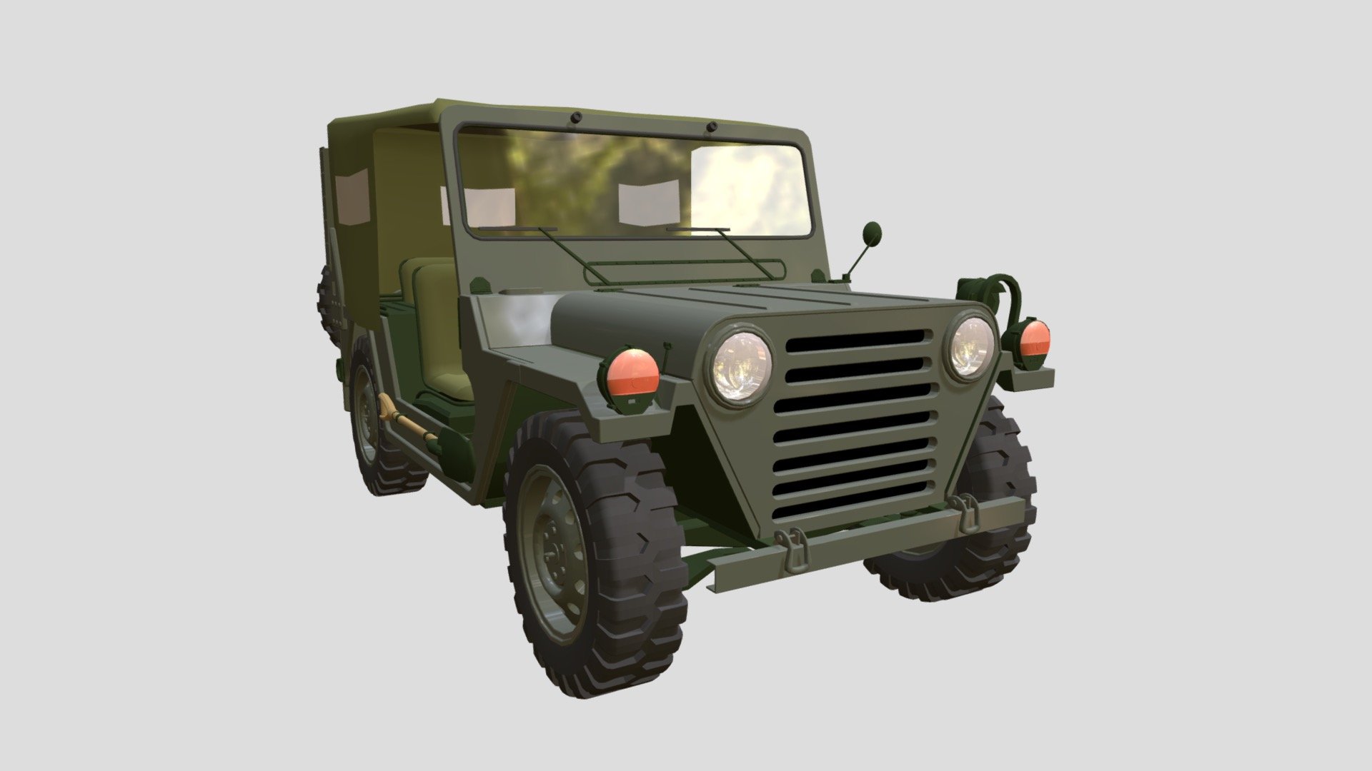 M151A2 ¼-ton 4×4 utility truck - 3D model by Basic Hsu (@Hsu.Pei.Ge ...