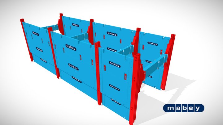 Slide Rail With Struts 3D Model