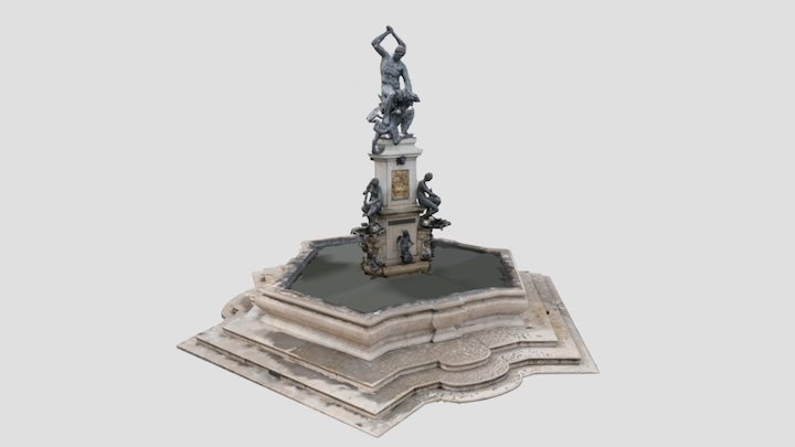 Herkules Brunnen Augsburg 3D Model