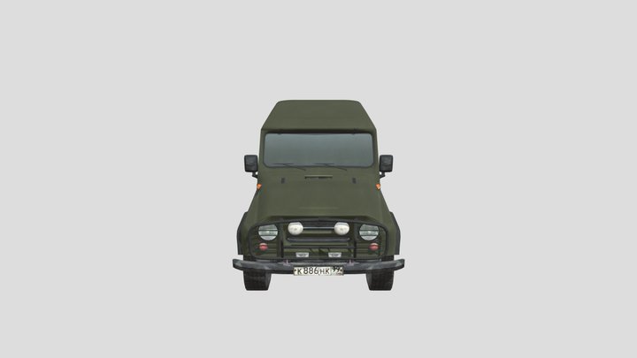 Uaz 469 (Low poly) 3D Model