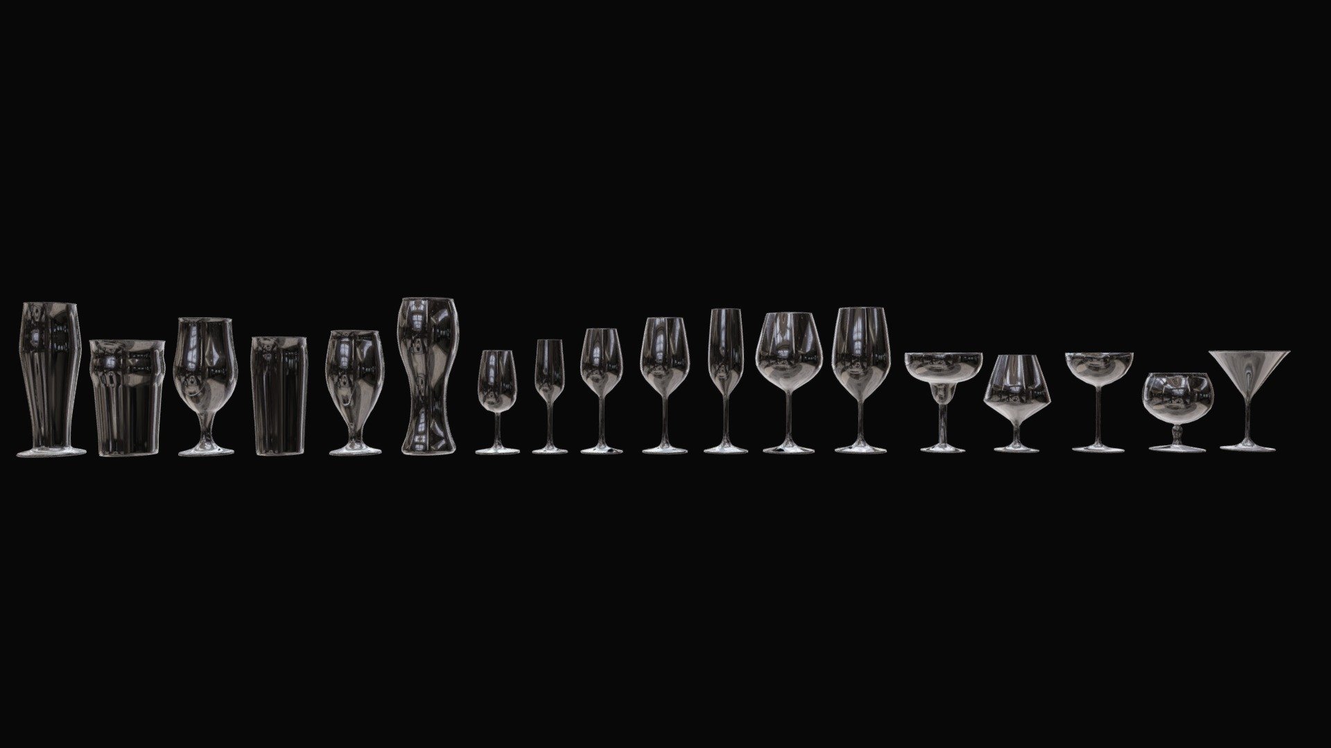 Glassware Set - Buy Royalty Free 3D model by zlevi [1537478 ...