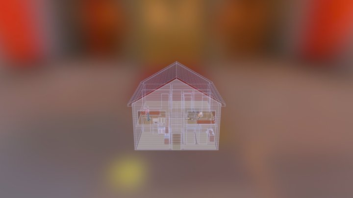 30 x 30 Foot House 3D Model