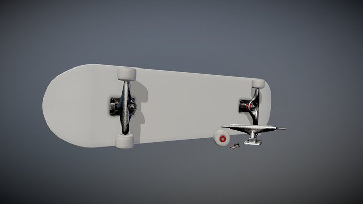 3D model Skateboard Stylized Pack 4 VR / AR / low-poly