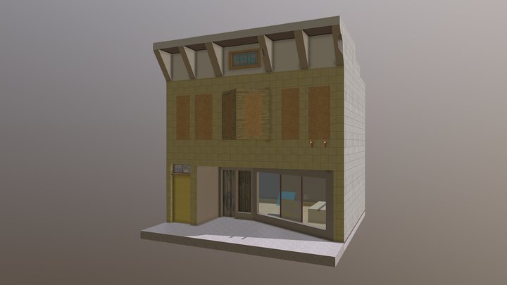 Building 1 Main street USA. 3D Model
