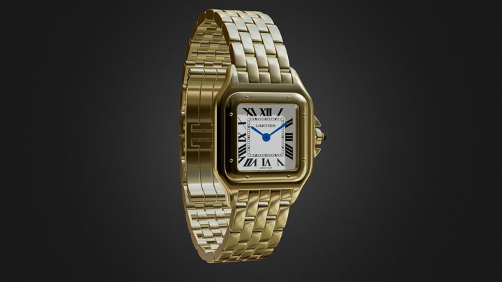 Cartier Panthere Wristwatch 3D Model