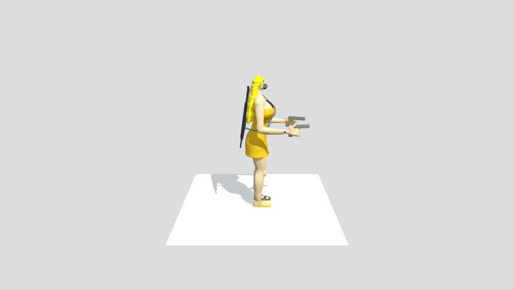 Armed lady 3D Model