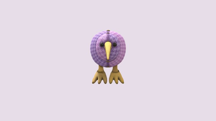 A Child's Imagination: Kiwi toy (Houndstooth) 3D Model