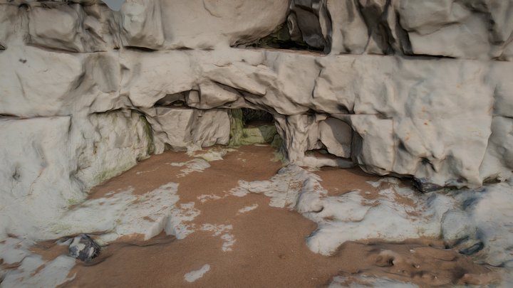Chalk cave or hole in the cliff?, Joss Bay 3D Model