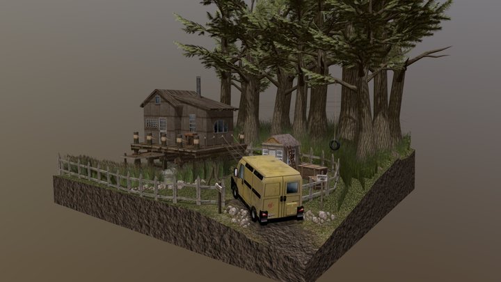 DAE Diorama - Forest Loner 3D Model